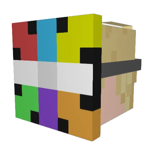 VulcanRod Minecraft avatar head, 3D render