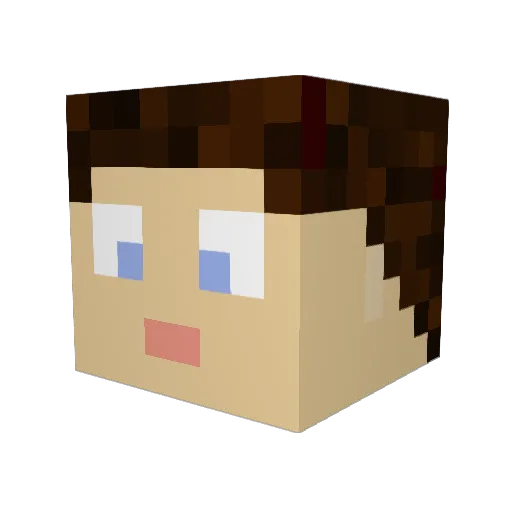 Vulcanetix Minecraft avatar head, 3D render