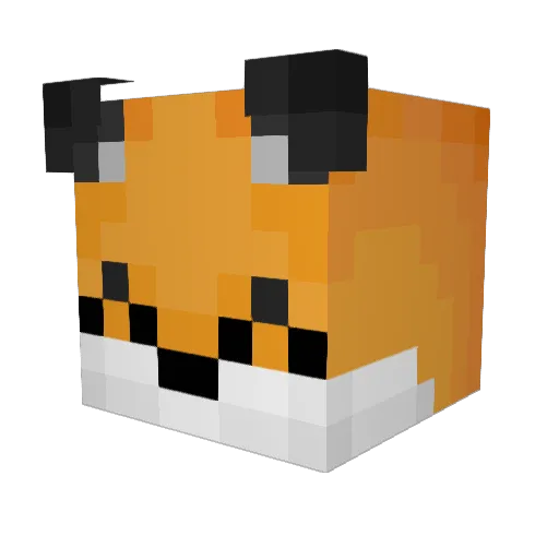 Vulceria Minecraft avatar head, 3D render