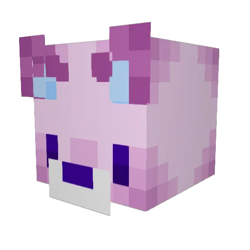 Vuldora Minecraft avatar head, 3D render