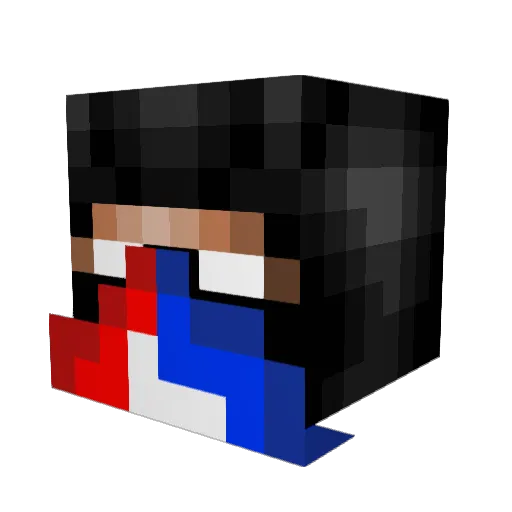 Vule1950 Minecraft avatar head, 3D render