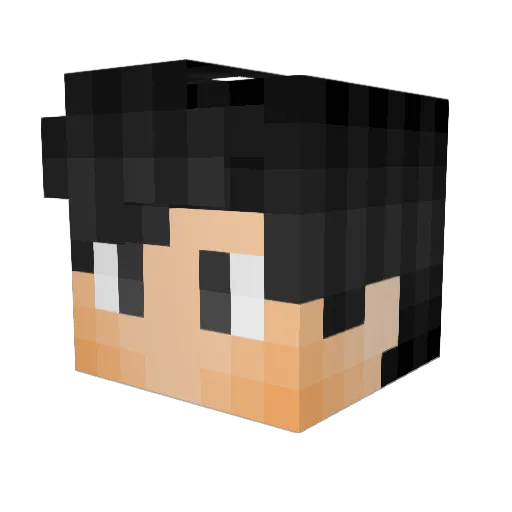 Vulfrange Minecraft avatar head, 3D render