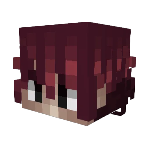 Vulgian Minecraft avatar head, 3D render