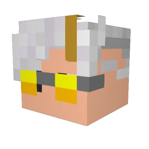 VulgoBG_ Minecraft avatar head, 3D render
