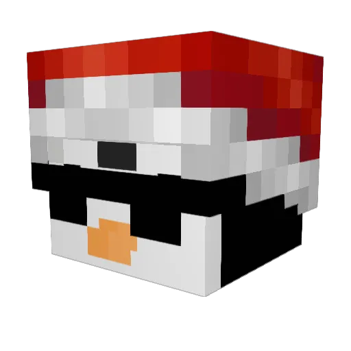 VulgoPombo Minecraft avatar head, 3D render