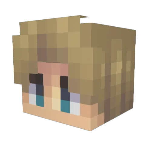 Vulion Minecraft avatar head, 3D render