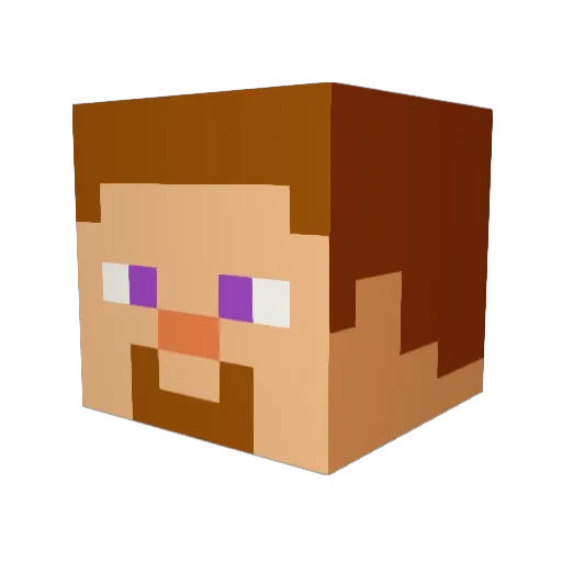 Vulkanix Minecraft avatar head, 3D render