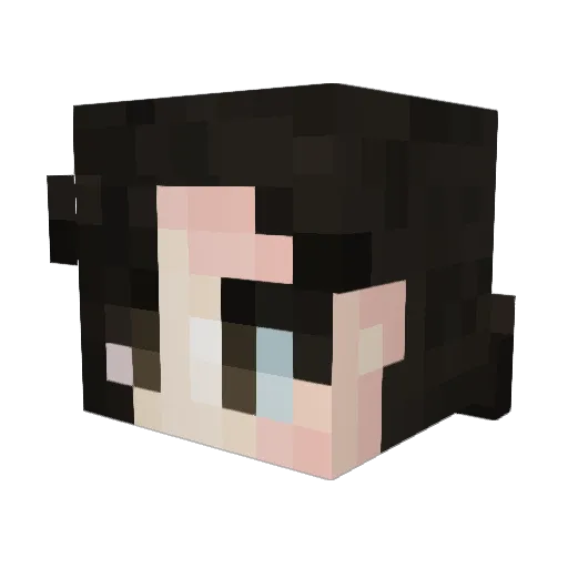 Vulmeria Minecraft avatar head, 3D render