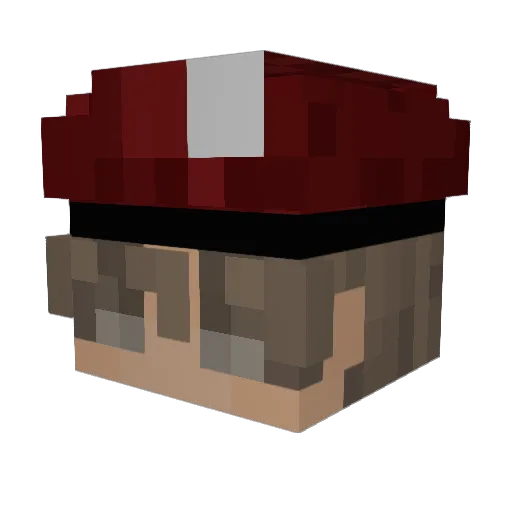 Vulnerabile Minecraft avatar head, 3D render