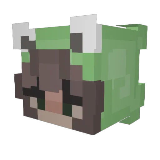 Vulp1na Minecraft avatar head, 3D render
