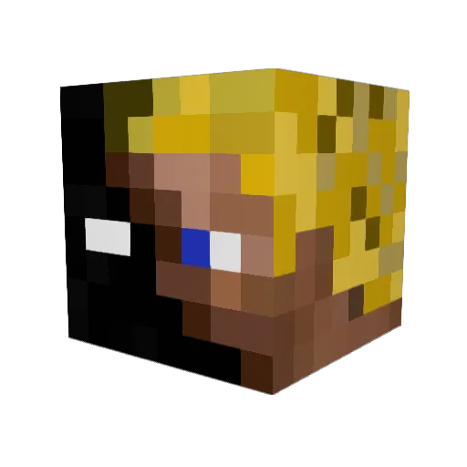 Vulpa00 Minecraft avatar head, 3D render