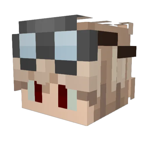 Vulpes2402 Minecraft avatar head, 3D render