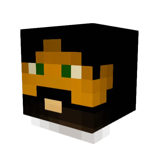 Vulpesx2 Minecraft avatar head, 3D render