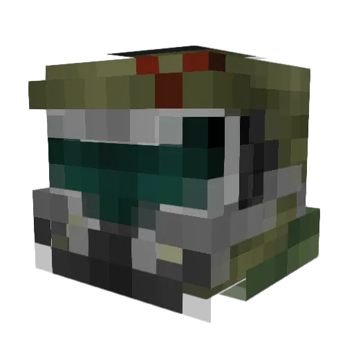 Vulpexeon Minecraft avatar head, 3D render