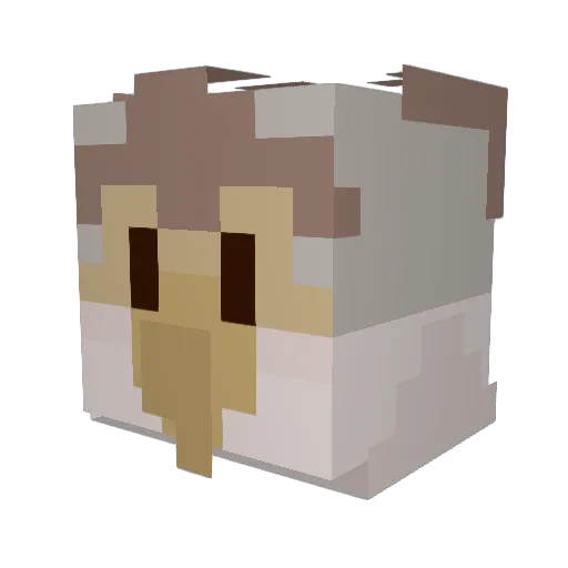 VulpineSoda Minecraft avatar head, 3D render