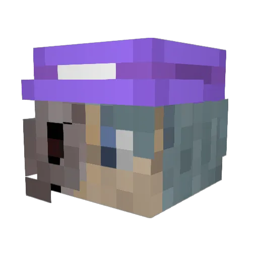 Vulpis3 Minecraft avatar head, 3D render