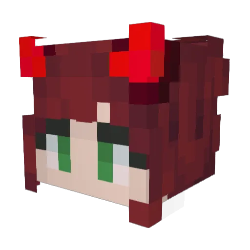 Vulppyy Minecraft avatar head, 3D render