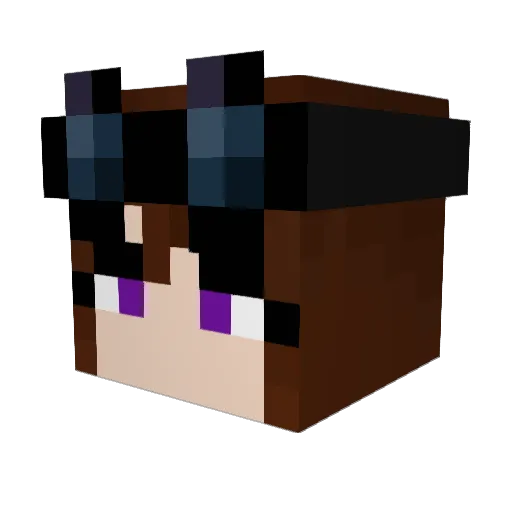 Vulpy56 Minecraft avatar head, 3D render