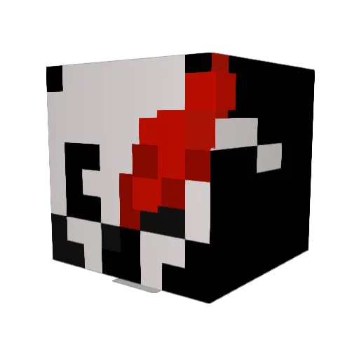 Vulraze Minecraft avatar head, 3D render