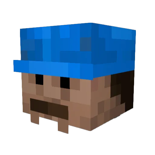 Vulred Minecraft avatar head, 3D render