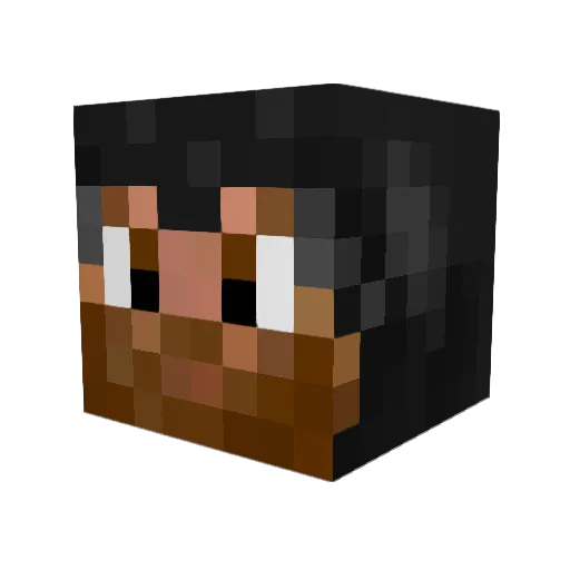 VultureCat Minecraft avatar head, 3D render