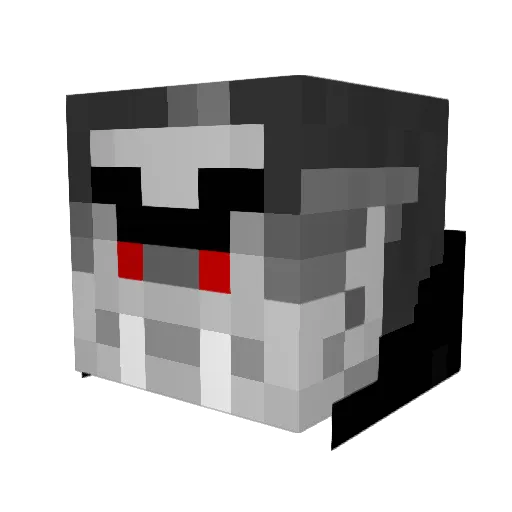 Vumbra Minecraft avatar head, 3D render