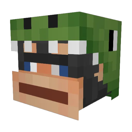 Vumchak Minecraft avatar head, 3D render