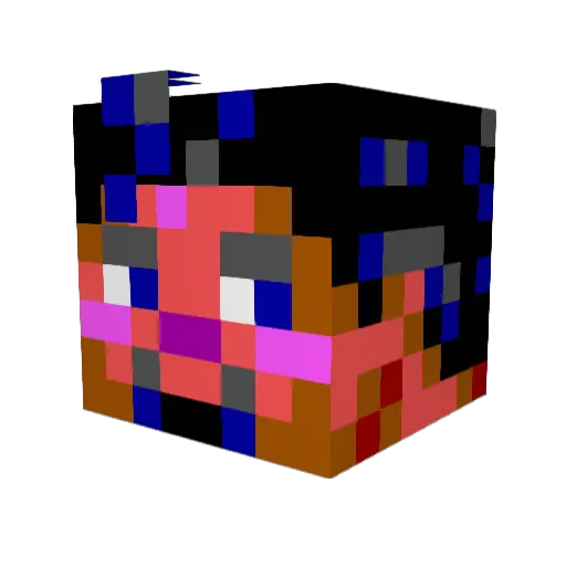Vunds Minecraft avatar head, 3D render