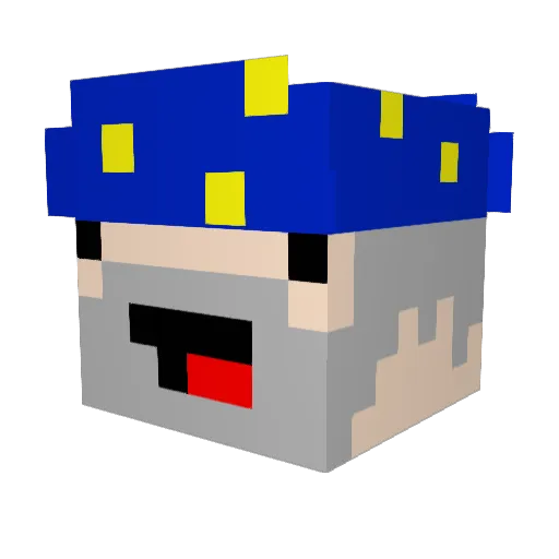 Vuoc Minecraft avatar head, 3D render
