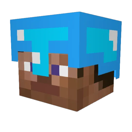 Vur1 Minecraft avatar head, 3D render