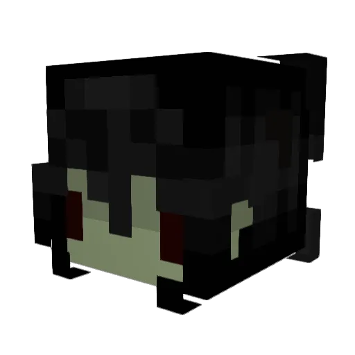 Vurce Minecraft avatar head, 3D render
