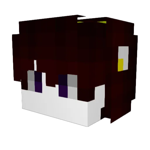 Vurhx_ Minecraft avatar head, 3D render