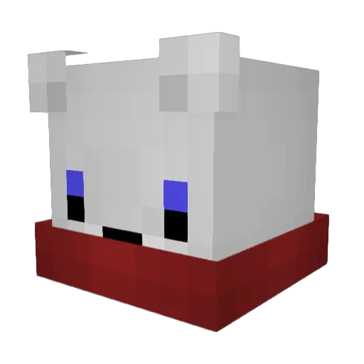 Vusara Minecraft avatar head, 3D render