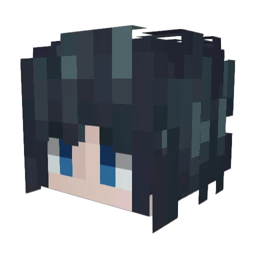 Vusiam Minecraft avatar head, 3D render