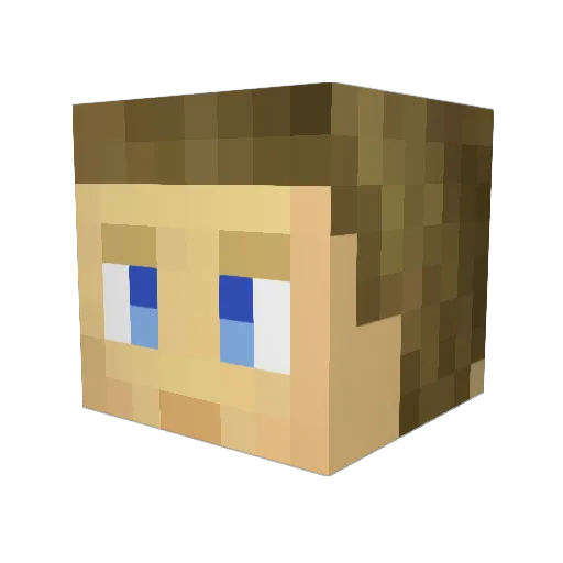 Vuska Minecraft avatar head, 3D render