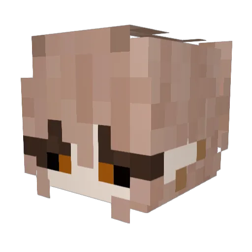 Vuskra Minecraft avatar head, 3D render