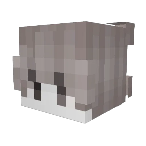 Vutacy Minecraft avatar head, 3D render