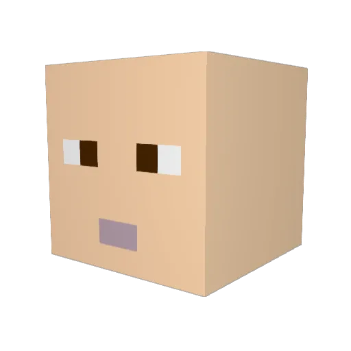 Vuxix Minecraft avatar head, 3D render