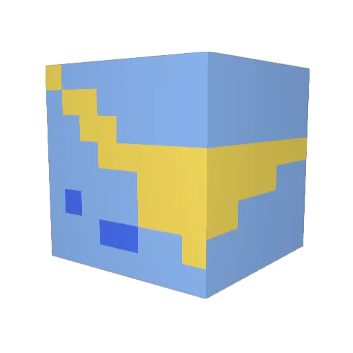 Vuzly Minecraft avatar head, 3D render