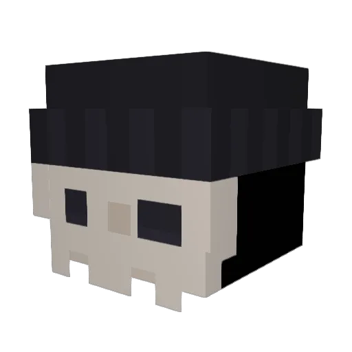 Vuzzis Minecraft avatar head, 3D render