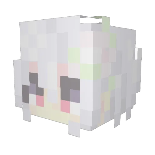 VvSuit Minecraft avatar head, 3D render