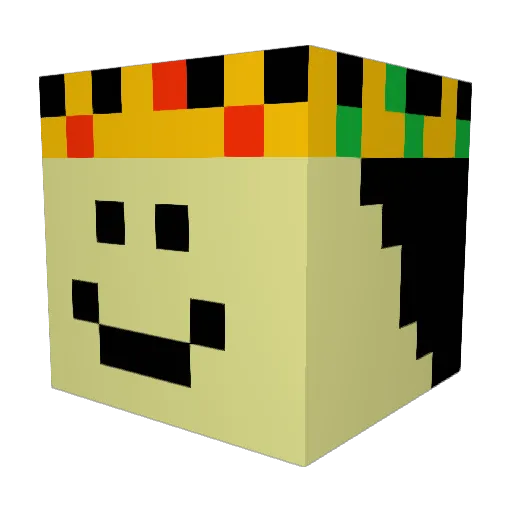 VvblakevV Minecraft avatar head, 3D render