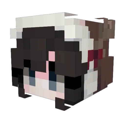 Vviiiiii Minecraft avatar head, 3D render