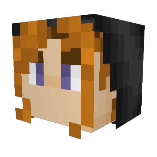 Vvilmu Minecraft avatar head, 3D render
