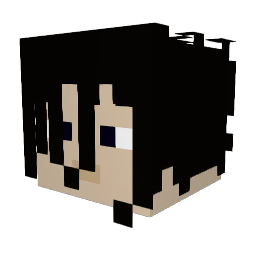 VvsdiamondZ Minecraft avatar head, 3D render