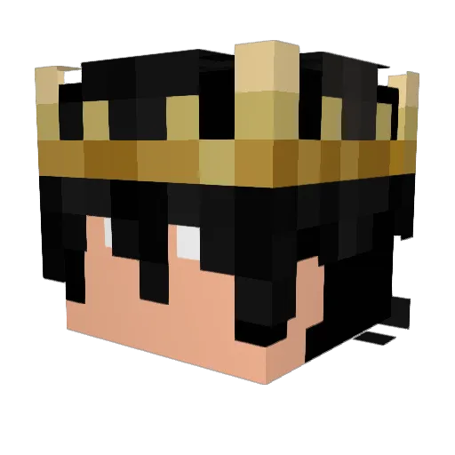 Vvyil Minecraft avatar head, 3D render