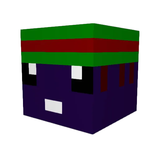 Vwf Minecraft avatar head, 3D render
