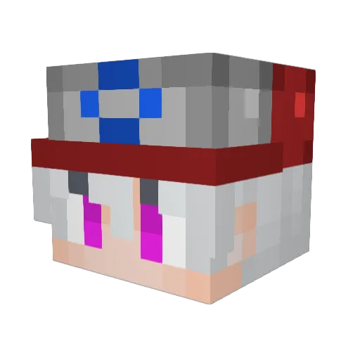 Vwolf84 Minecraft avatar head, 3D render