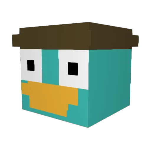 Vxie_ Minecraft avatar head, 3D render