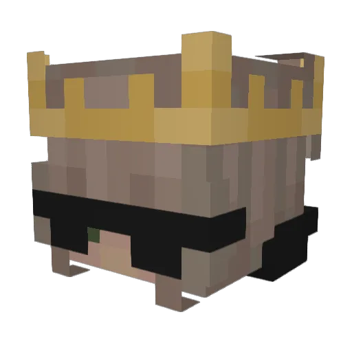 Vxnjx Minecraft avatar head, 3D render